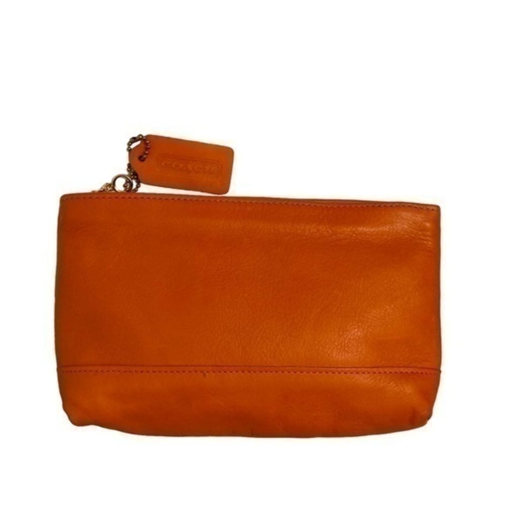 Coach RARE vintage orange leather clutch bag